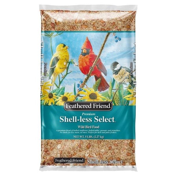 Feathered Friend ShellLess Select Series Wild Bird Food, Premium, 5 lb Bag 14169